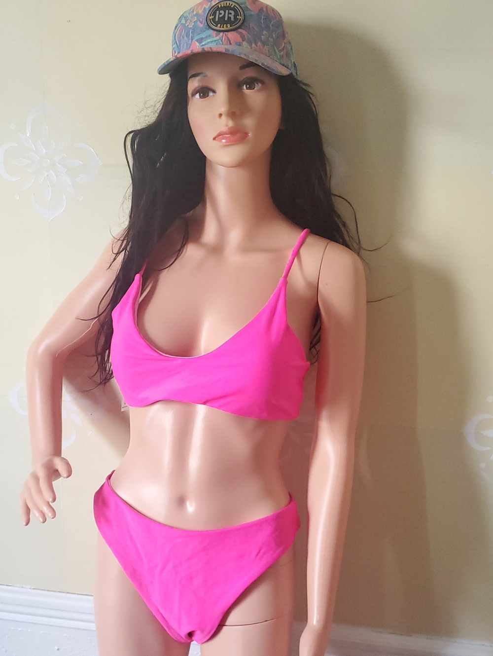 Hot Pink Two-Piece Bikini Set – Unbranded